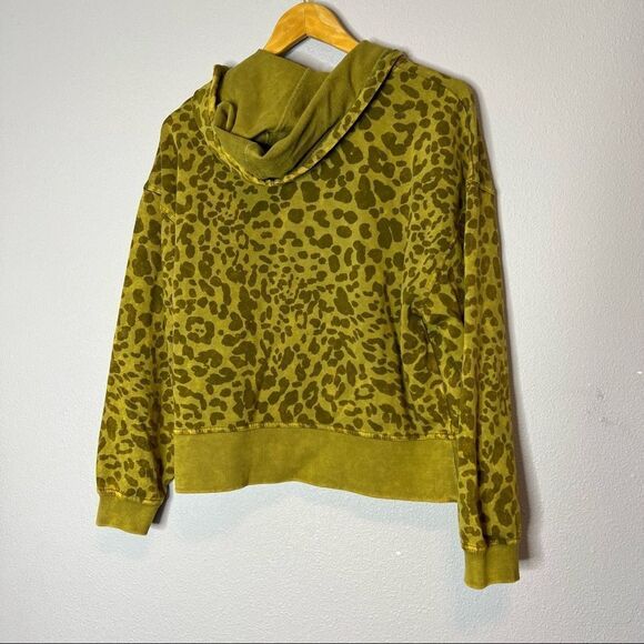 JoyLab Green Animal Print Oversized Hoodie women's size XS - Picture 9 of 10